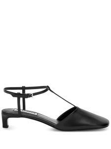 Jil Sander escarpins en cuir à bout pointu - Noir