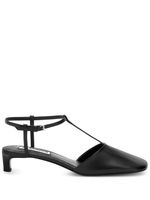 Jil Sander escarpins en cuir à bout pointu - Noir