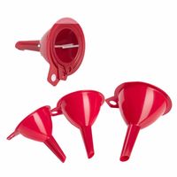 Trechters set rood 3x-delig verschillende formaten - Trechters - thumbnail