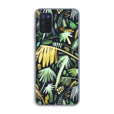 Tropical Palms Dark: Samsung Galaxy A03s Transparant Hoesje
