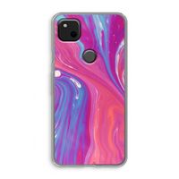 Paarse stroom: Google Pixel 4a Transparant Hoesje