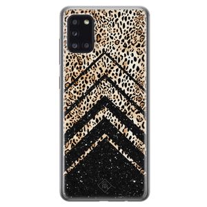 Samsung Galaxy A31 siliconen hoesje - Chevron luipaard