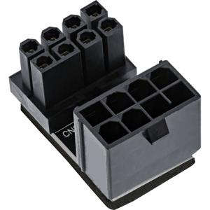 inLine Stroom Adapter [1x ATX-stekker 8-polig (4+4) - 1x ATX-bus 8-polig (4+4)] Zwart