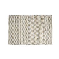 Jute-Viscose Vloerkleed Wit (90 x 60 cm) - thumbnail