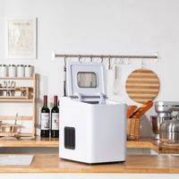 Tegenaanrecht Ijsmaker Ijsblokjesmachine met Warmte-Isolatie 15 kg Dagelijkse Opbrengst 6-Min Snelle Cyclus Auto-Reinigen Wit