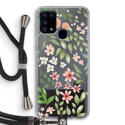 Botanical sweet flower heaven: Samsung Galaxy M31 Transparant Hoesje met koord