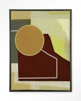 Urban Cotton Wandkleed 'Bounce' 110 x 145cm in Floating Frame - black