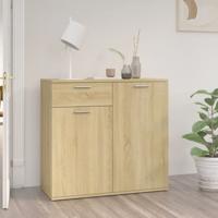 Dressoir 80x36x75 cm bewerkt hout sonoma eikenkleurig