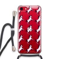 Musketon Unicorn: iPhone SE 2020 Transparant Hoesje met koord