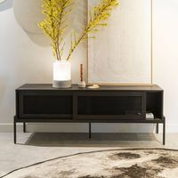 Zuiver TV-meubel 'Hardy' Eikenhout, 160cm, kleur Zwart