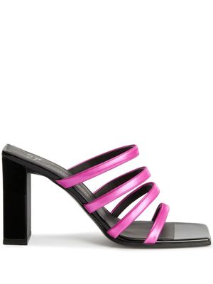 Giuseppe Zanotti mules Shangay 85 mm à bout carré - Noir