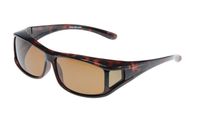 FitOfar overzetzonnebril bruin unisex met bruine les VZ0001B - thumbnail