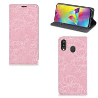 Samsung Galaxy M20 Smart Cover White Flowers