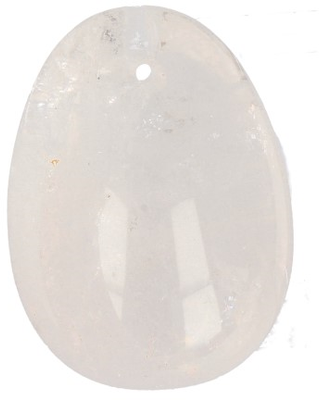 Yoni Ei Bergkristal - Top geboord (45 x 30 mm)