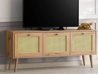 Tv-meubel LYCRA 3 deuren 140 cm eik