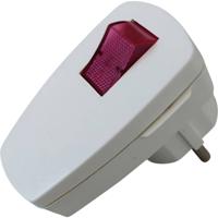 N & L 10236 Haakse stekker met randaarde Kunststof Met schakelaar 230 V Wit