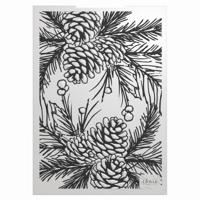 Tonic Studios • timeless tidings pinecone parade 3d embossing folder