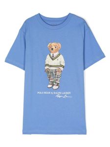 POLO RALPH LAUREN KIDS t-shirt à imprimé Polo Bear - Bleu