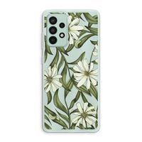 Wit bloemenpatroon: Samsung Galaxy A52s 5G Transparant Hoesje