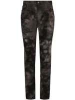 Dolce & Gabbana jean slim à effet marbré - Noir