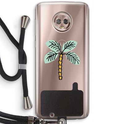 Palmboom: Motorola Moto G6 Transparant Hoesje met koord