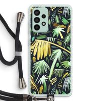 Tropical Palms Dark: Samsung Galaxy A52s 5G Transparant Hoesje met koord