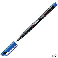 Markeerstiften Stabilo OHPEN UNIVERSAL Blauw (10 Stuks)