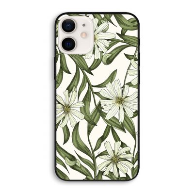 Wit bloemenpatroon: iPhone 12 Biologisch afbreekbaar hoesje