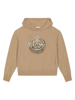 Dolce & Gabbana Kids hoodie en coton à imprimé - Tons neutres