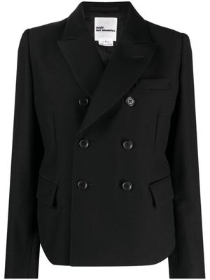 Noir Kei Ninomiya blazer lacé à boutonnière croisée