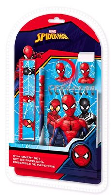 Marvel schrijfset Spiderman 13,8 x 25 cm 5 delig Marvel schrijfset Spiderman 13,8 x 25 cm 5 delig