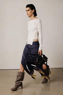 Studio rok met snitten - BLUE - S