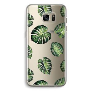 Tropische bladeren: Samsung Galaxy S7 Edge Transparant Hoesje