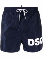 DSQUARED2 short de bain à logo imprimé - Bleu - thumbnail