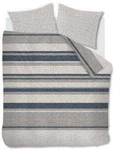 Rivièra Maison Rattan Stripes Dekbedovertrek Blue Grey