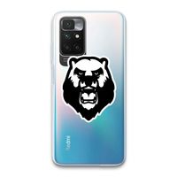 Angry Bear (white): Xiaomi Redmi 10 Transparant Hoesje