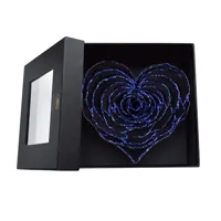 Longlife Rozenhartje zwart blauwe glitter Longlife Rozenhartje zwart blauwe glitter
