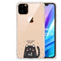 Apple iPhone 11 Pro Max Stevig Bumper Hoesje Cat Good Day