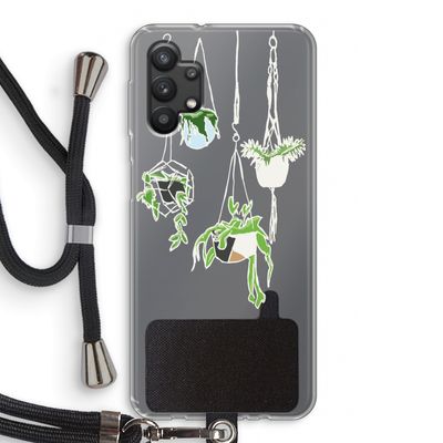 Hang In There: Samsung Galaxy A32 5G Transparant Hoesje met koord