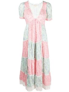 LoveShackFancy robe à fleurs - Rose