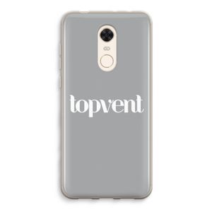 Topvent Grijs Wit: Xiaomi Redmi 5 Transparant Hoesje