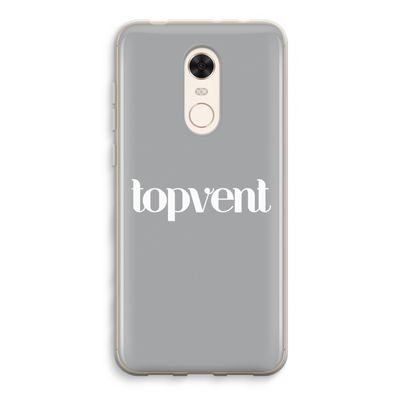 Topvent Grijs Wit: Xiaomi Redmi 5 Transparant Hoesje