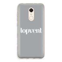 Topvent Grijs Wit: Xiaomi Redmi 5 Transparant Hoesje
