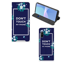 Sony Xperia 10 III Design Case Flowers Blue DTMP - thumbnail