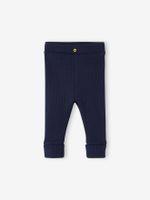 Lange legging voor baby's BASICS marineblauw - thumbnail