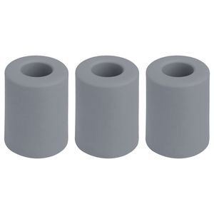 Deurbuffer - 3x - deurstopper - grijs - rubber - 50 x 35 mm - schroefbevestiging