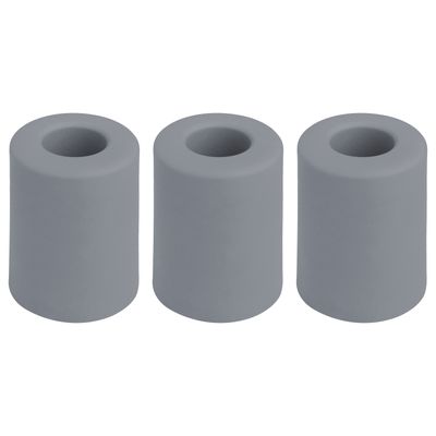 Deurbuffer - 3x - deurstopper - grijs - rubber - 50 x 35 mm - schroefbevestiging