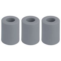 Deurbuffer - 3x - deurstopper - grijs - rubber - 50 x 35 mm - schroefbevestiging