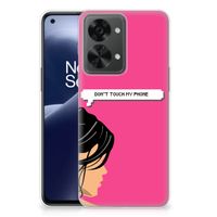 OnePlus Nord 2T Silicone-hoesje Woman Don't Touch My Phone - thumbnail