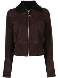 Roberto Cavalli veste bomber en daim - Marron